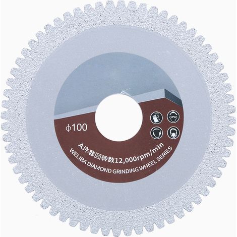 Lame diamantée à segments brasés 100mm grain 60 pour polissage et coupe, accessoire de découpe (1/5)