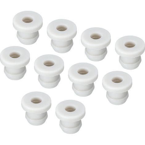 20Pcs Bouchon Passe Fil Caoutchouc à Pression Diamètre d'Installation de 6.5mm, ID 4mm, Hauteur 9mm Passe-Câble Gris Joint Anti-Rayures pour Boîte Électrique, Conduit de Câble (1/5)