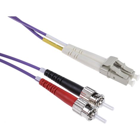 Câble fibre optique RS PRO 2m Avec connecteur / ST, OM3 Multi-mode ( Prix pour 1 ) (1/4)