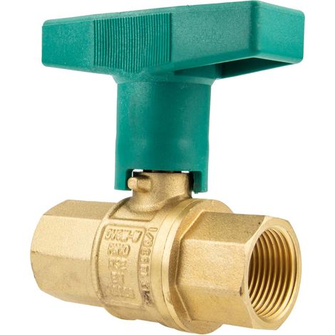 UNIWATER Trinkwasser-Kugelhahn mit ISO-T-Griff beids.Innengewinde Rp 1 Zoll (DN 25), Typ 1446 (1/5)
