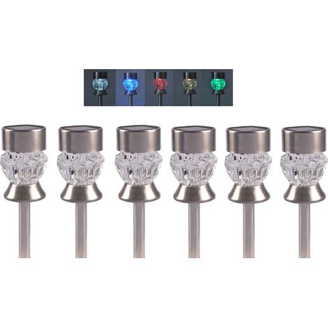 Solarleuchten Farbwechsler 6er-Set Solarlampen Gartenlampe Solarleuchte (1/4)