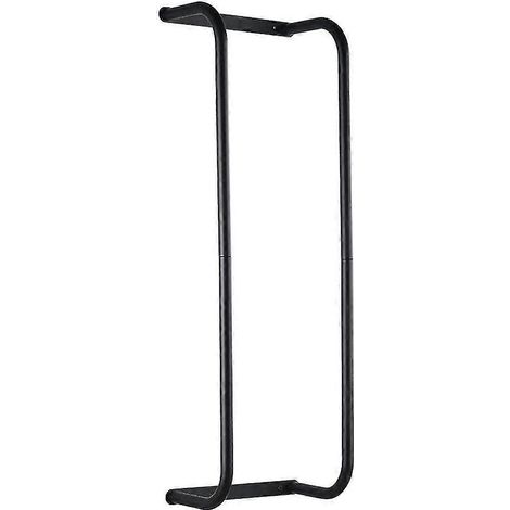 Porte-serviettes de salle de bain à double barre, rangement de serviettes sans perçage, idéal pour les petits espaces. (1/5)