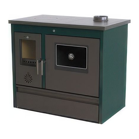 C STUFA CUCINA LEGNA SPARTA 11,16 KW VERDE