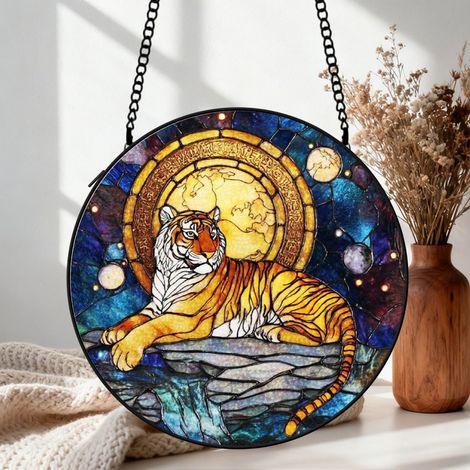 Attrape-soleil papillon vitrail 9 cm décoration fenêtre suspendue animal lumineux cadeau femme (1/5)