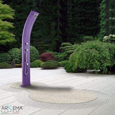 Doccia solare curva in alluminio Dada 340 Arkema 30 Lt  Antracite