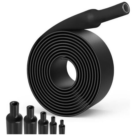 3:1 Heat Shrink Tubing Diameter 7.9/15.4/19.1/30/40 mm, Heat Shrink Tube with Adhesive 2 m, Black Heat Shrink Tubing (Diameter 32 mm 2 m) (1/4)