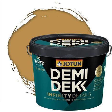 Peinture Bois - DEMIDEKK INFINITY DETAILS - Lasure Opaque Satinée - Jaune Ocre - 3L (1/2)