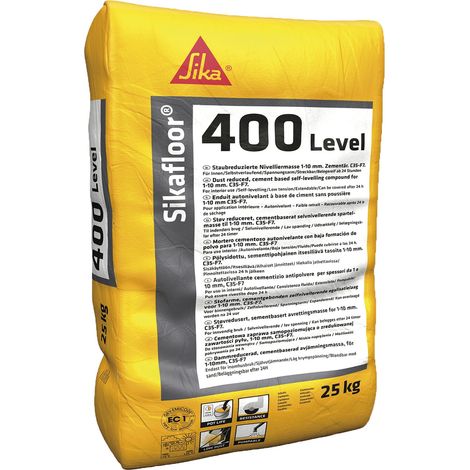 Sika Sikafloor-400 Level AT Ausgleichsmasse 25 kg, selbstverlaufend, staubreduziert, für Spachteln, Glätten und Egalisieren, Innenbereich, 1-15 mm (1/3)
