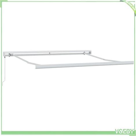 Cadre d'auvent - FAFEICY - 142577 - 3 m x 2,5 m - Aluminium - Blanc mat (1/5)