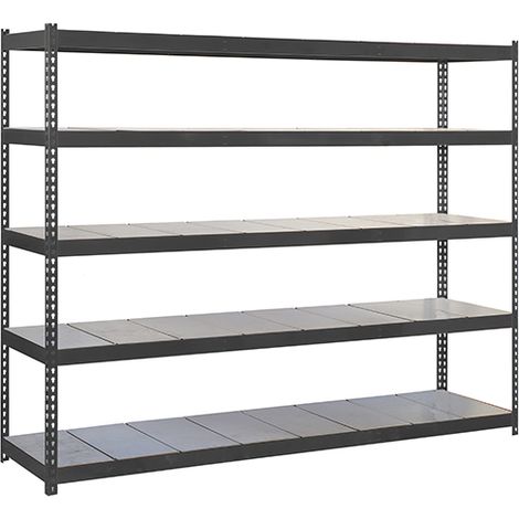SimonRack Scaffale Industriale, 2000x1200x450 mm, 4 Ripiani in Metallo, Portata 400 kg per Ripiano, Scaffale Carichi Pesanti, Antracite/Zincato – Ecoforte (1/3)