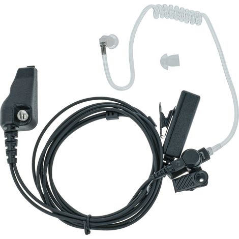 vhbw Headset mit Push-to-Talk Mikrofon kompatibel mit Kenwood TK-380, TK-385, TK-390, TK-480, TK-481, TK-5210 Funkgerät