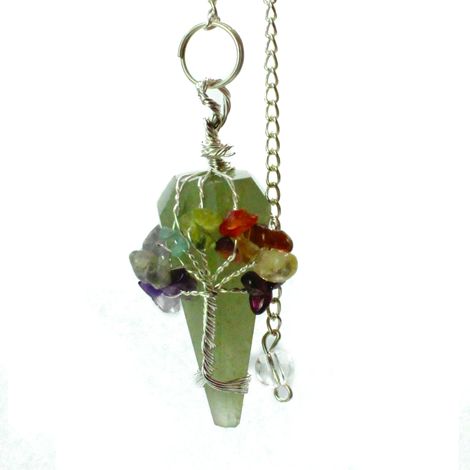 Pendule Magique - Sept Chakras - Aventurine- Vendu par 1 (1/4)