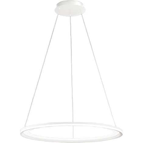 Suspension Led Série 8203 En Métal Blanc Mat, 98W, Lumière Chaude 3000K, Dimension 100 Cm, Design Moderne - Perenz, Luminaire Chic Et Elégant (1/2)
