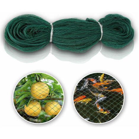 Filet d'étang vert de 2 x 10 m, filet anti-oiseaux pour jardin, protection pour bassin d'étang - Vert (1/5)