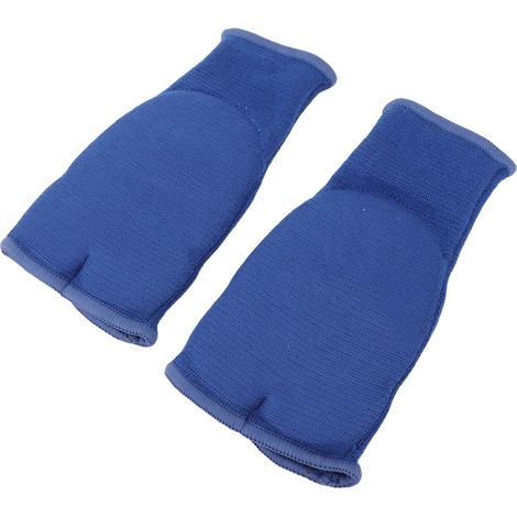 Gants de boxe, bandages en nylon gel antidérapants, demi-gants de boxe pour hommes et femmes, entraînement de kickboxing, bleu M (1/5)