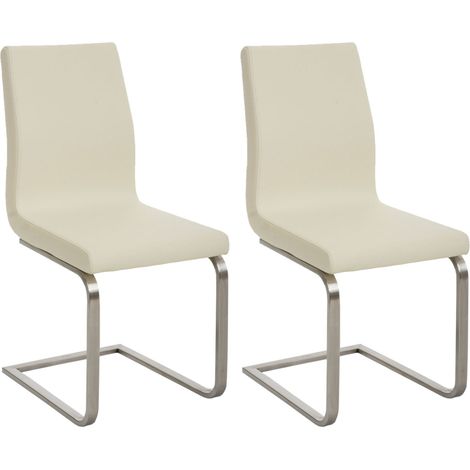 Set di 2 sedie da pranzo Belfort crema