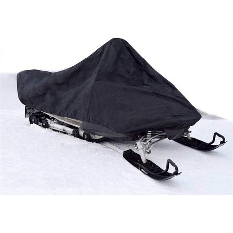 MINKUROW Schneemobilabdeckung, 210D Oxford Tischabdeckung Schnee/wasserdicht/winddicht/Sonnenschutz Geeignet für Schneemobil, Allwetterabdeckung,Schwarz,368x130x121cm (1/4)
