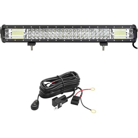 Barra de luz LED, haz combinado, construcción duradera, 324 W con kit de cableado. (1/2)