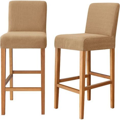 Housse Pour Tabouret De Bar - Jacquard - Marron - Universelle - 1 Pièce (1/5)