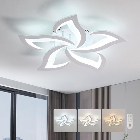 Plafonnier LED Dimmable, Luminaire Plafonnier 40W 4700LM, Télécommande/APP, 3000k-6500k Φ58cm, Lampe de Plafond per Salon Chambre (1/5)