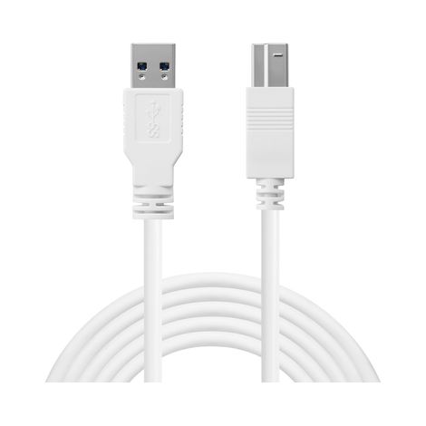 Cavo USB Sandberg da A a B 3.2 Gen1, 1,8 m, bianco (1/5)