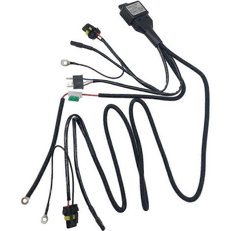 Faisceau de câbles et contrôleur 12 V 35 W/55 W pour ampoules xénon H4 de phares de voiture (compatibilité feux de route/croisement) - Accessoires de connexion (1/4)