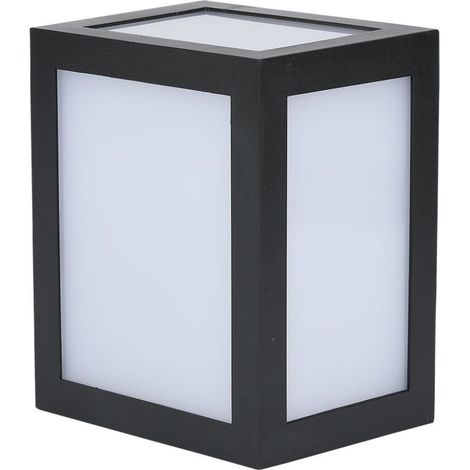 V-TAC 12W quadratische LED-Laternen-Wandleuchte, Schwarz, Kaltweiß, IP65