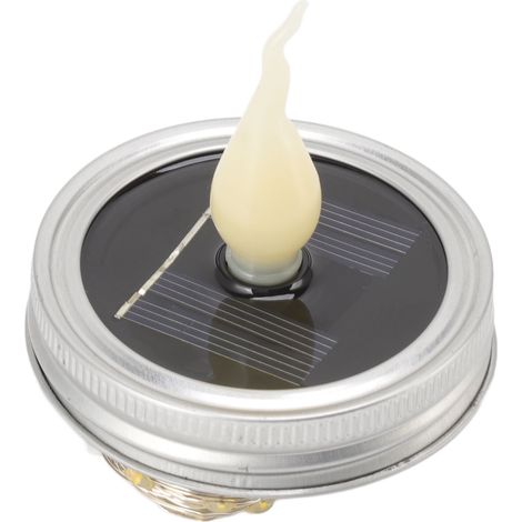 Ortviai Guirlande solaire en cuivre et ABS pour bocaux Mason – 2 m, 20 LED chaudes, avec capot et batterie intégrée (1/5)