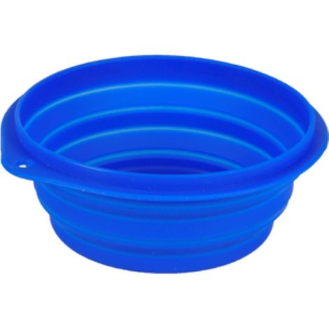 Ecuelle de voyage FALDA bleu pour chien 1 litre ø 18 cm - Flamingo (1/3)