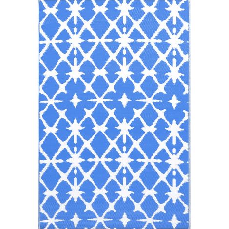 Maison Exclusive - Outdoor-Teppich ARAKIL Weiß und Blau 160x230 c
