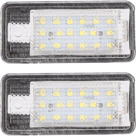 Feux LED pour plaque d'immatriculation Audi – 18 LED SMD blanches haute puissance, installation facile, lot de 2 (1/5)