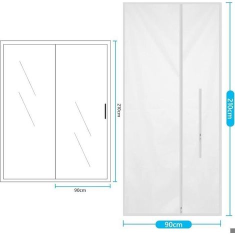 Joint de Porte pour Climatiseurs Mobiles, 90 210 cm Kit Calfeutrage Climatiseur Porte Fenetre, Facil (1/4)