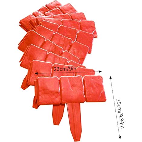 10 bordures décoratives en plastique pour jardin et pelouse (1/5)