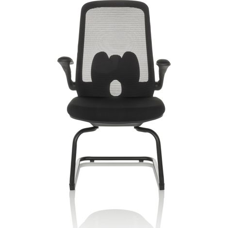 [GEBRAUCHT] Hjh Office Besucherstuhl Freischwinger Stuhl Miko Vb Netz Stoff Schwarz Stuhl526 B-Ware