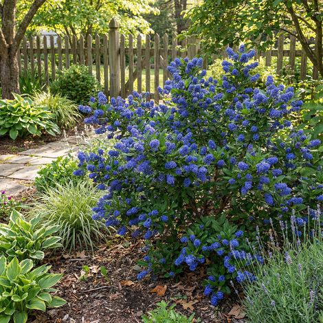 Bloomique - Ceanothus Delilianus Henri Défossé - Lilas d'Amérique - Plante de Jardin - Rustique - Persistant - Hauteur 60-80 cm - Pot 23 cm (1/5)