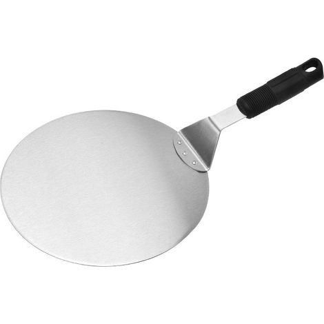 Pelle à Pizza Ronde en INOX avec Manche en Anti-dérapant Idéal pour Les Gâteaux, Pizzas, Tartes (1/5)