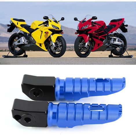 Motorrad-Modifikationsfußrastenzubehör aus Aluminiumlegierung, verbreiterte Fußrastenbasis passend für Honda CB125R/250R/300R NC750X CB500F blau. (1/5)