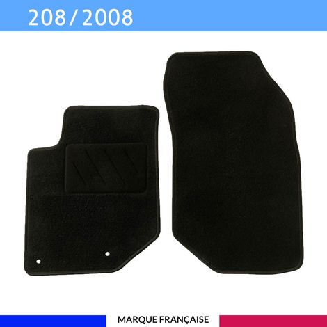 Tapis de sol voiture - Sur mesure pour  Peugeot 208 / 2008  dès 10/2019 - Antidérapant - Tapis de sol avant 2 pièces (1/4)