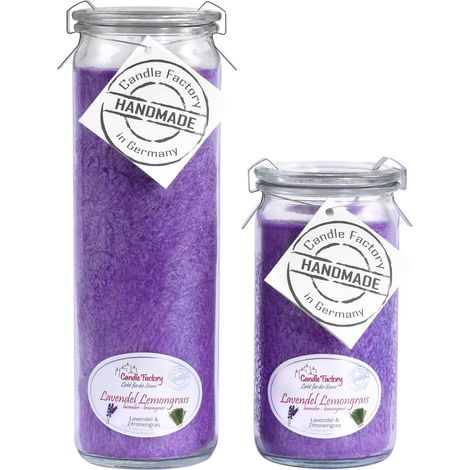 Candle Factory Kerzen-Set Lavendel Lemongrass Big + Mini Jumbo Duftkerze (1/5)