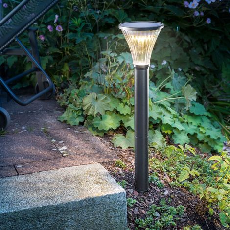 esotec Solar Standleuchte Salerno 60 cm, schwarz wetterfest IP64 outdoor 102528