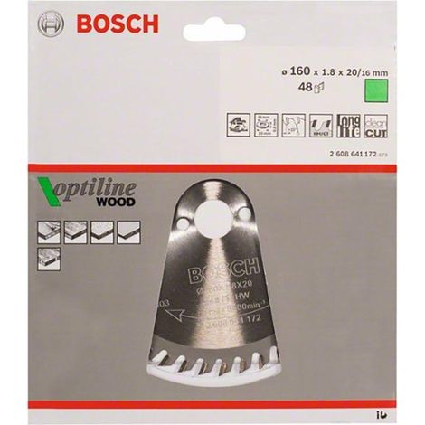 Bosch Optiline Wood lama per sega circolare 160 mm