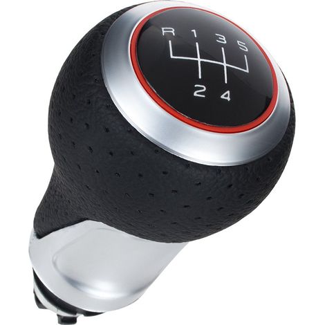 Pomello del cambio nero e argento per Audi A3 8L 96-03 S-LINE 5 marce (R in alto) (1/5)