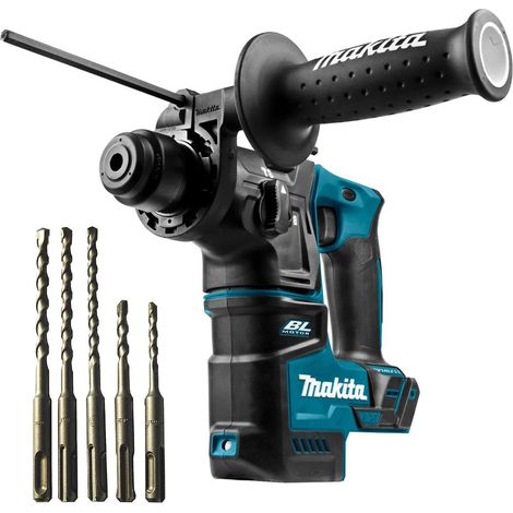 Makita DHR171Z 18V Cordless Brushless SDS Plus Rotary Hammer Drill Bare + 5 Bits (1/4)