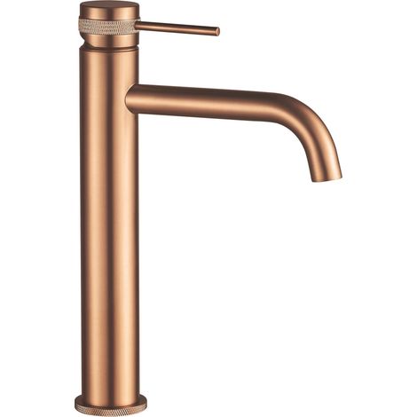 BATHROOM FAUCET REA LUNGO GRIP BRUSH COPPER HIGH (1/4)
