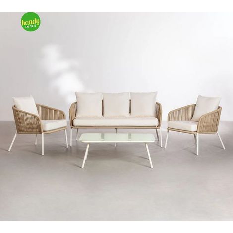 Set salotto Bamboo Ambra Garden bianco (1/5)