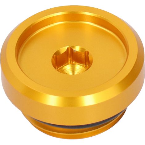 Bouchon de remplissage d'huile pour moto, pièce de rechange améliorée compatible YZF-R6S 2006-2010 (Or) (1/5)