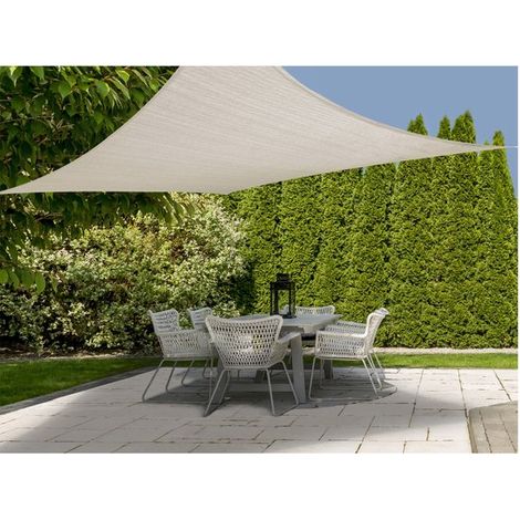 Voile d'ombrage 3 × 3 m, coloris crème (1/2)