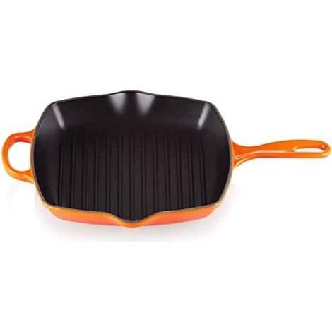Le Creuset Sartén skillet cuadrada grill de hierro fundido, 26 cm, Volcanico, 20183260900422 (1/5)