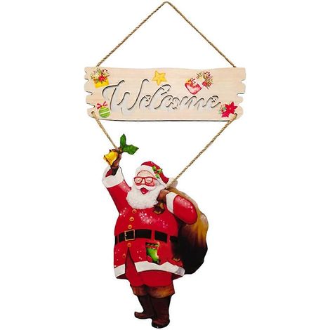 Décoration de porte de Noël - Panneau suspendu de Noël (1/5)