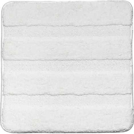 Tapis de salle de bain SERENITY 50x50cm antidérapant, polyester, blanc